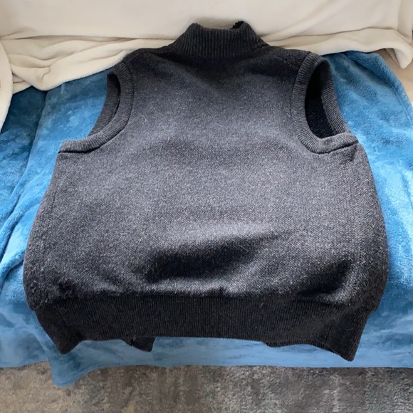 Banana Republic Men’s Sweater Vest Heather Grey Size XL Sherpa Lined - Picture 4 of 4